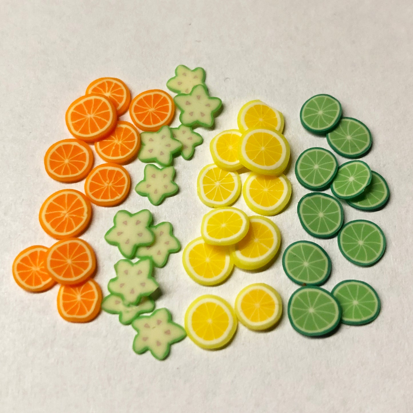 Fimo slices for drinks