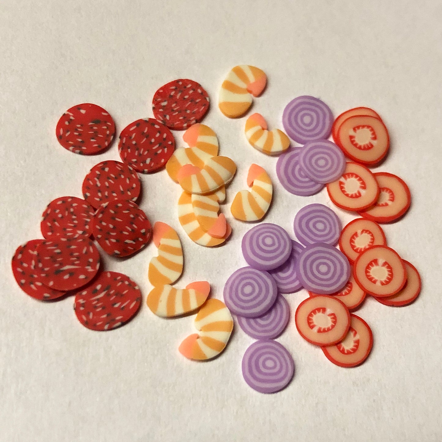 Fimo slices for pizza